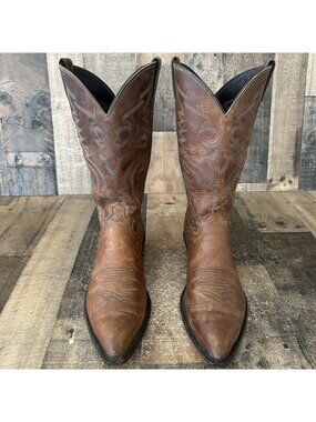 Justin Vintage 2676 Pointed Toe Western Cowboy Boots Mens 11 EE